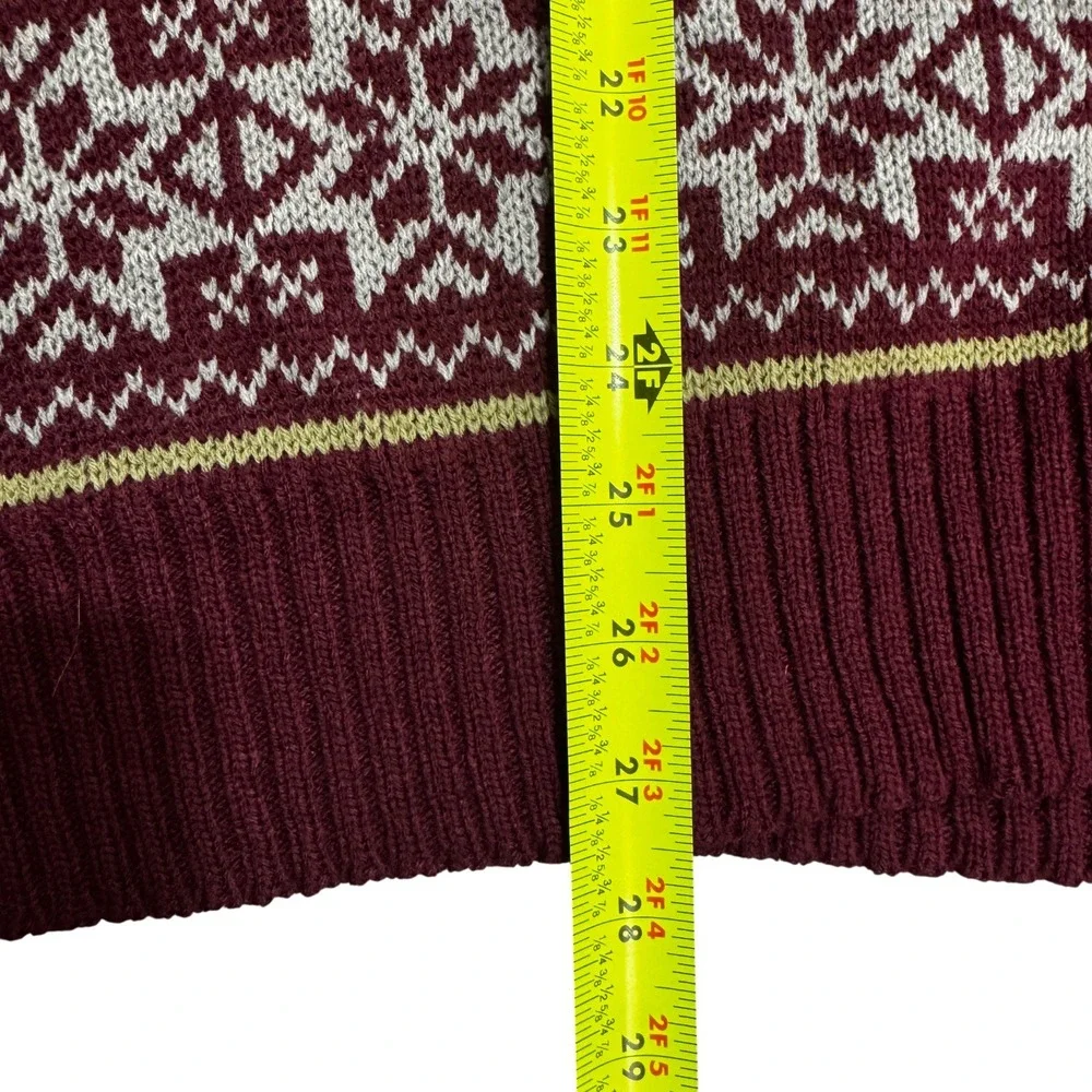 Vtg The‎ Mens Store Sears XL Snowflake Fair Isle Knit Sweater Pullover Holiday